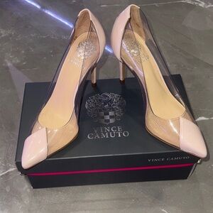 Vince Camuto Women's Blush and Clear Stiletto Heels